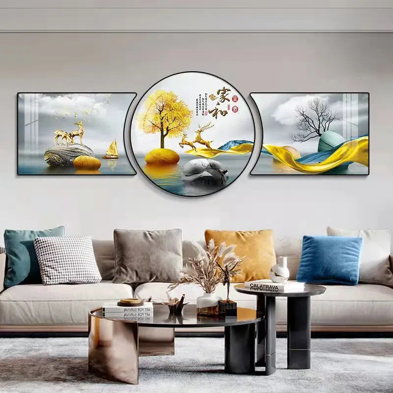 客厅中式墙画