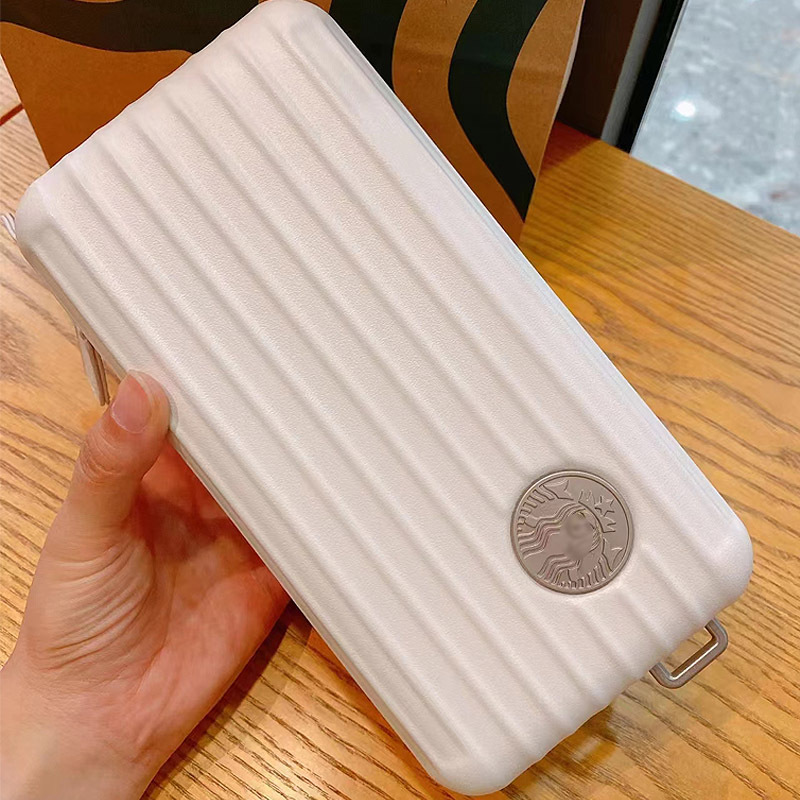 厂家直销网红星巴克包迷你斜挎包白色行李箱小方包单肩包手机化妆
