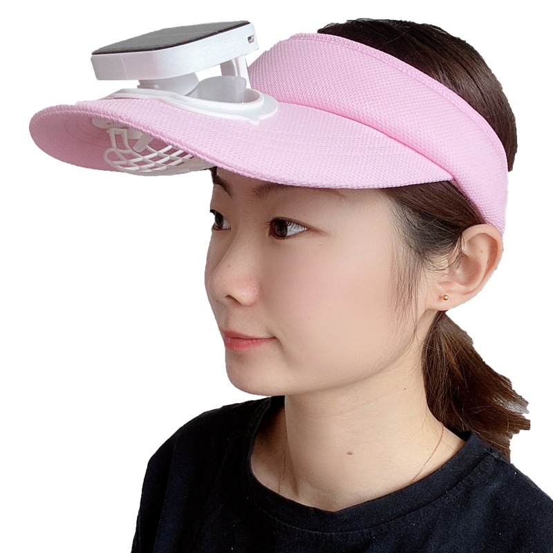 太阳能风扇帽子太阳能充电大人男女带风扇的帽钓鱼帽防晒面罩遮阳