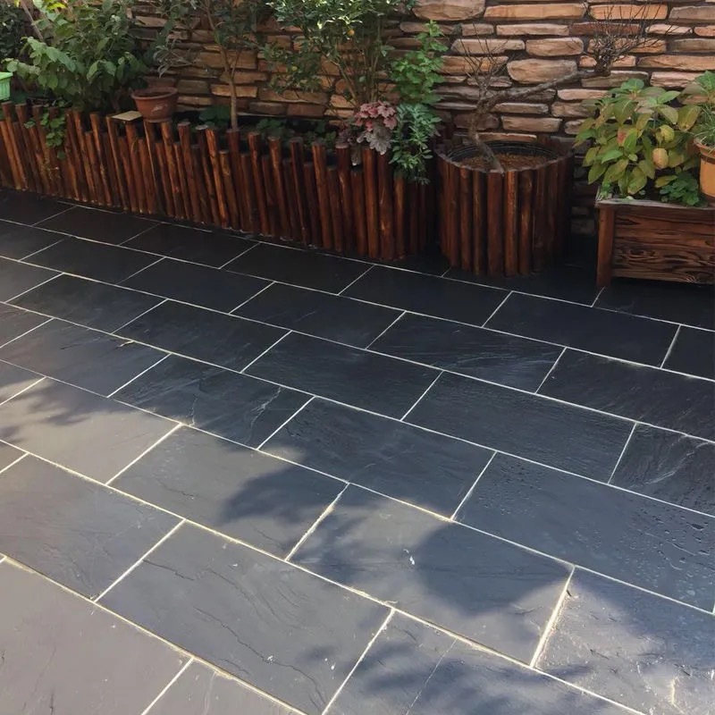 天然青石板室外别墅庭院地砖花园阳台防滑地面砖院子户外广场石材