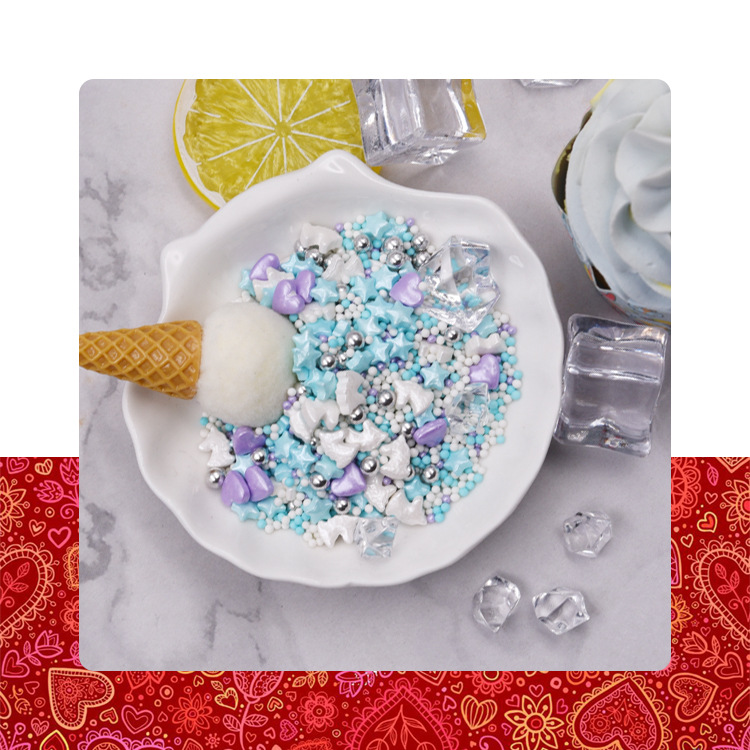 3l蛋糕装饰糖混搭 情人节家庭烘焙diy创意摆件珍珠糖针糖硬糖