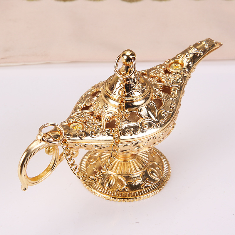 European Classic Style Crafts Decorative Creative Decoration Props Wishing Lamp Gift Metal Small Size Lamp of Aladdin