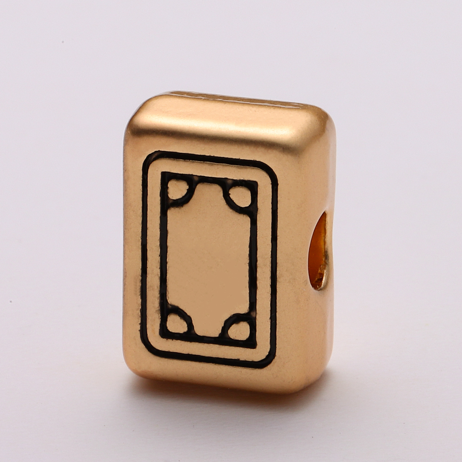 国粹麻将东南西北中发白串珠古老沙金配饰手链项链diy散珠配挂件