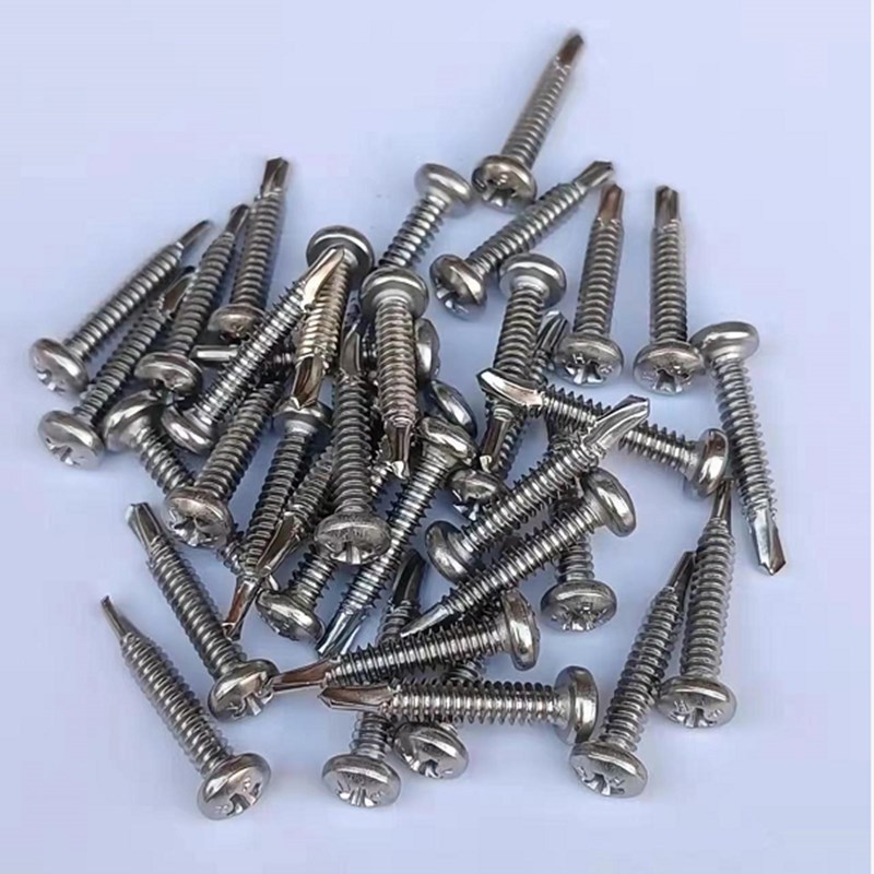 小刀口细牙不锈钢钻尾螺丝自攻钉铝合金门窗专用410圆头平头燕尾