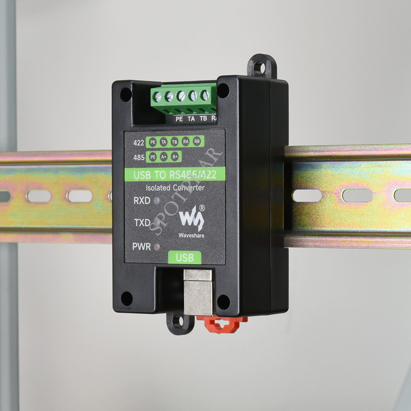 导轨式usb转rs485/422工业级隔离型转换器 支持挂壁-阿里巴巴
