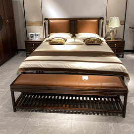 黑檀木双人床