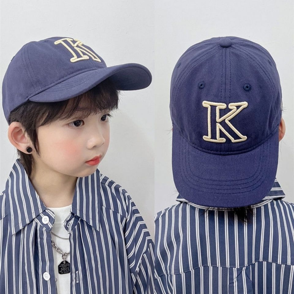 Korean Style Parent-Child Children's Hat Spring/Summer Autumn Peaked Cap Boys and Girls Retro Thin Letters Four Seasons Baseball Cap