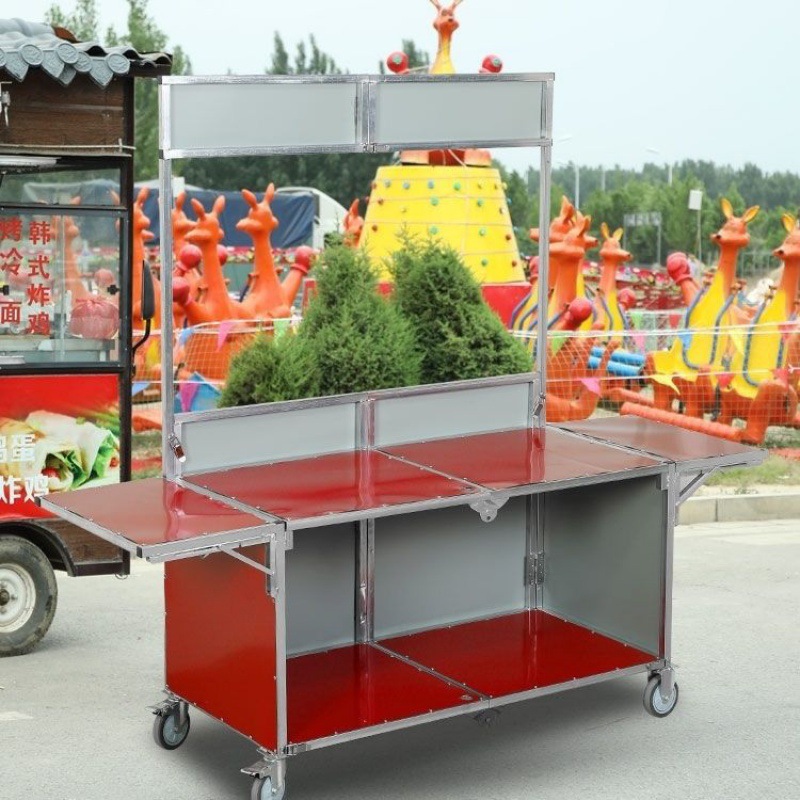 地摊车移动地毯摆摊带轮便捷手推车折叠车小吃车折叠货架直销一件