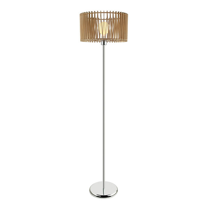 Japanese-Style Floor Lamp Nordic Modern Minimalist Creative Living Room Bedroom Bedside and Sofa Edge Rattan Retro Vertical Table Lamp