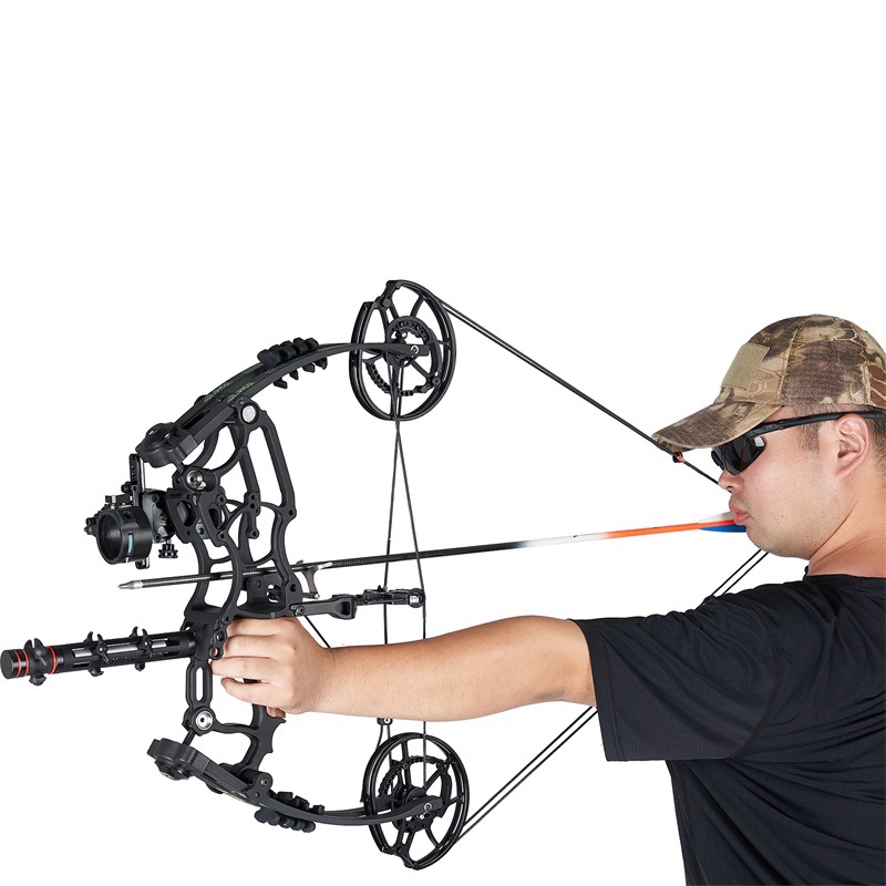 huwairen 恶棍两用钢珠三角复合弓箭套装 50-70磅弓箭 户外运动