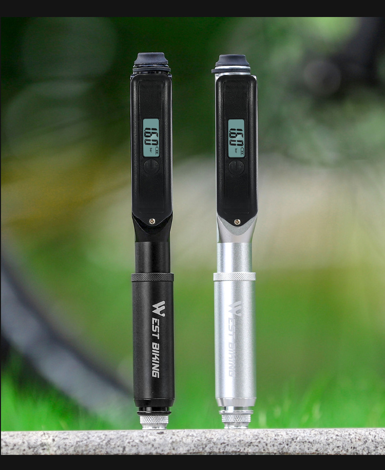 west biking自行车打气筒电子数显气压表打气筒山地车打气筒装备