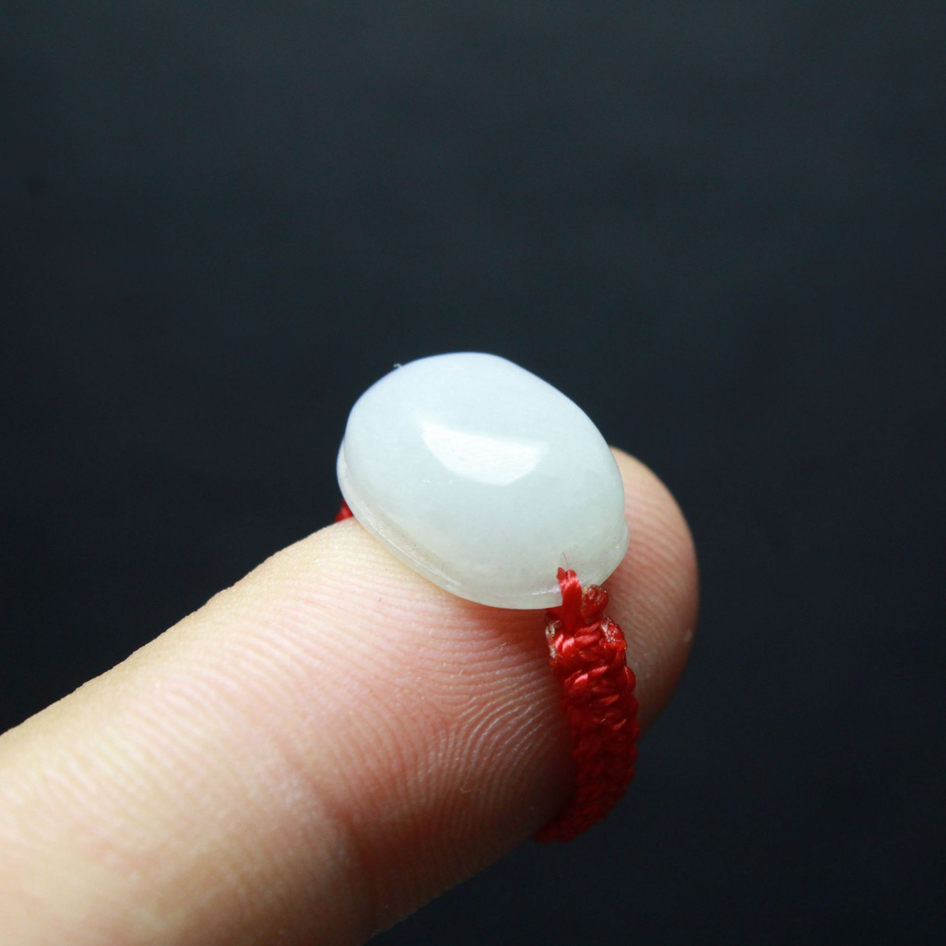 缅甸翡翠女款玉戒指手工编织女士简约玉戒红绳指环白色戒圈-阿里巴巴