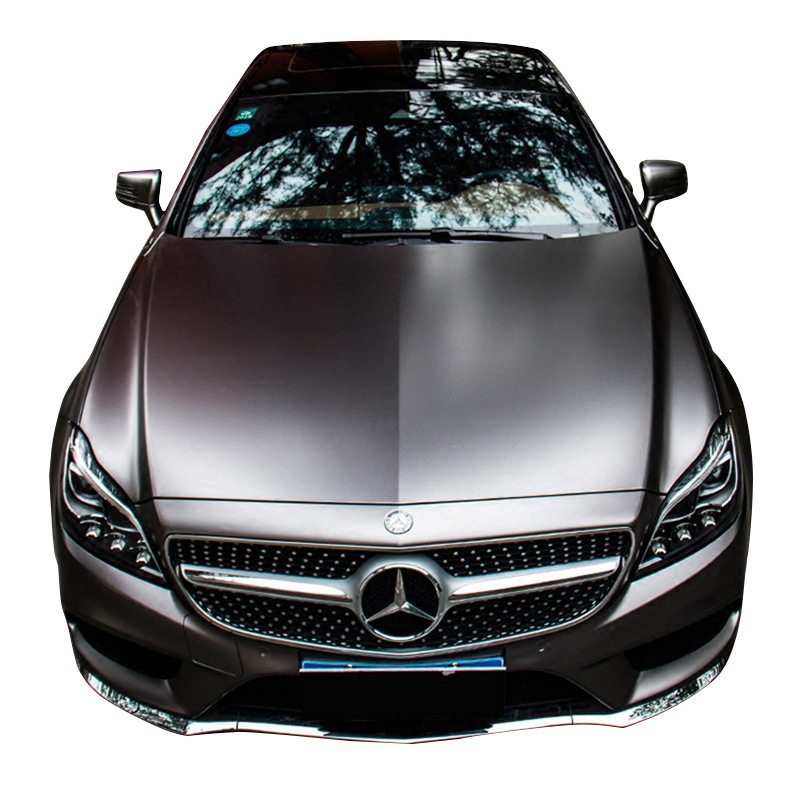 电光战斗灰汽车改色膜哑光黑贴纸车膜全车身改色贴膜包施工