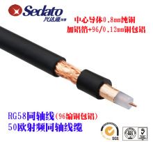 RG58型96编铜包铝视频同轴电缆 同轴电缆  视频射频线缆