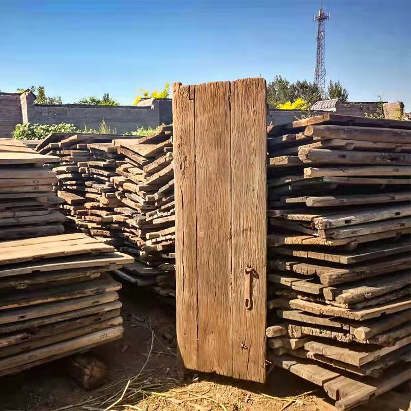 源头工厂老榆木风化板老门板旧门板老榆木木门楼梯踏步板