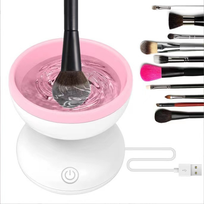 Cross-Border New Makeup Brush Automatic Cleaner Electric Cosmetic Brush Cleaning Machine Rechargeable Brush Cleaning Gadget