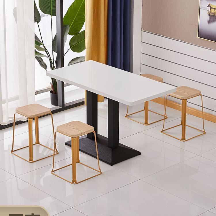 饭店餐厅长方形面馆桌子甜品店小吃店奶茶餐饮店快餐桌椅组合