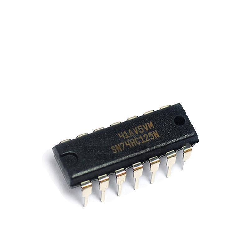 直插sn74hc125n逻辑电路四总线缓冲器dip14