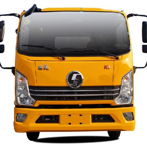 陕汽德龙k3000重载型一拖二平板车 蓝牌一体板suv报废车辆运输车