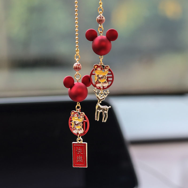 汽车挂件车内吊饰品车挂件新款平安福车里挂件金属女神网红平安符