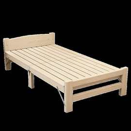 折叠床木质 实木70公分80简易120午休床 折叠床 单人成人60cm150