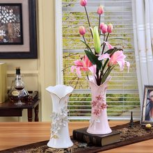 陶瓷餐桌插花花瓶摆件欧式客厅电视柜玄关花器家居装饰品结婚礼物