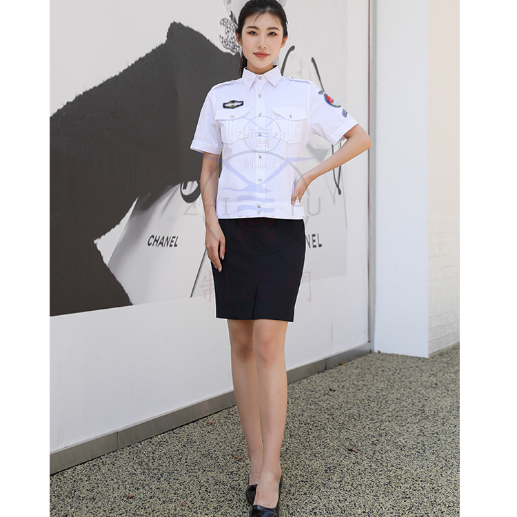 模特实拍 夏季机场10款民航安检衬衫 夹克款衬衣直领空姐工作制服