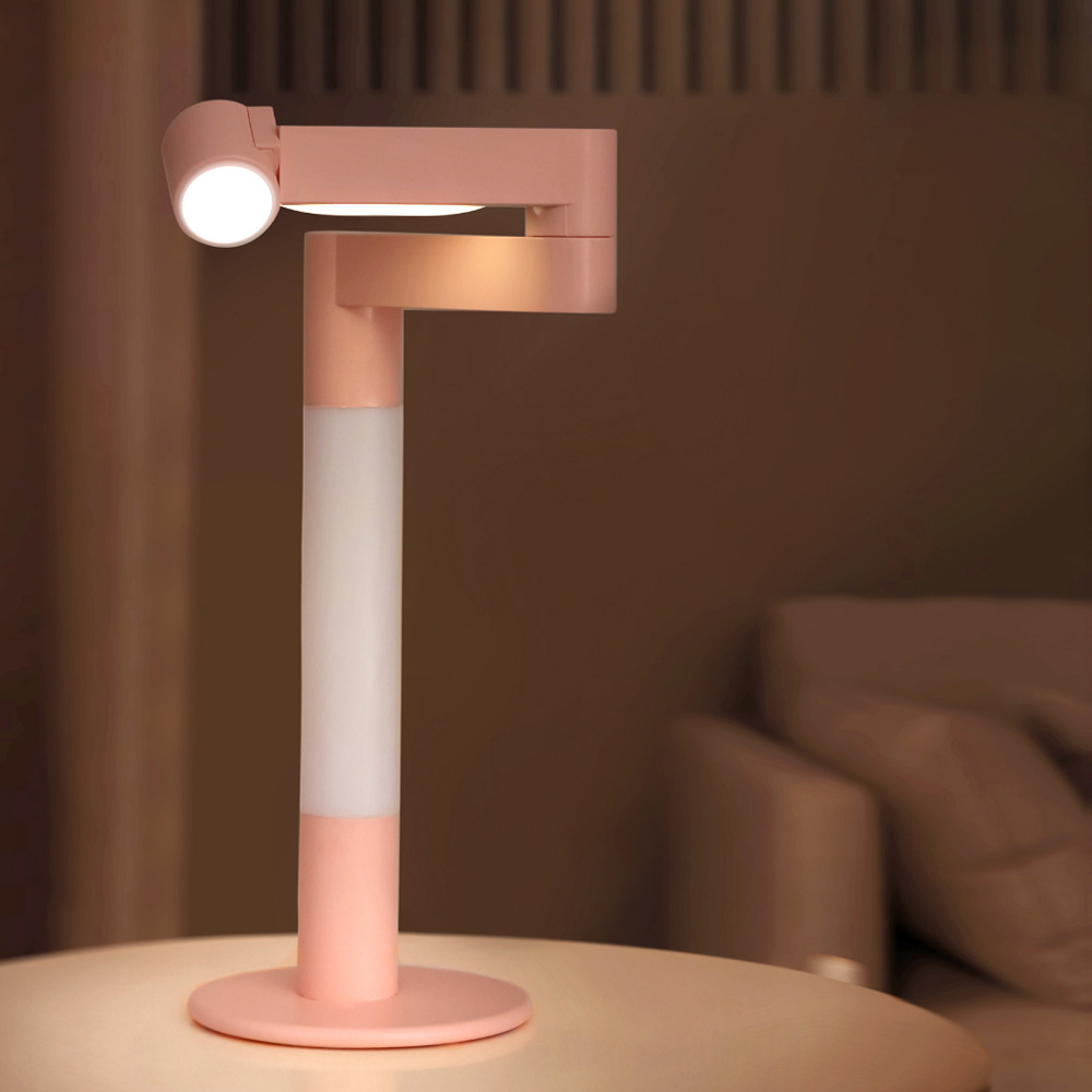 新款百变多功能折叠护眼台灯学生阅读充电插电两用宿舍床头氛围灯