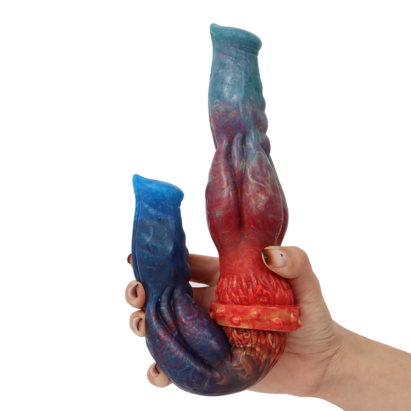 luuk双头仿真狗阳具 女性拉拉自慰器 彩色假阴茎 情趣性用品批发