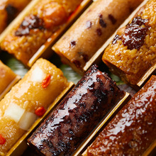 竹筒粽子真空批发蜜枣甜粽豆沙蛋黄牛肉粽加热即食素粽端午礼盒装