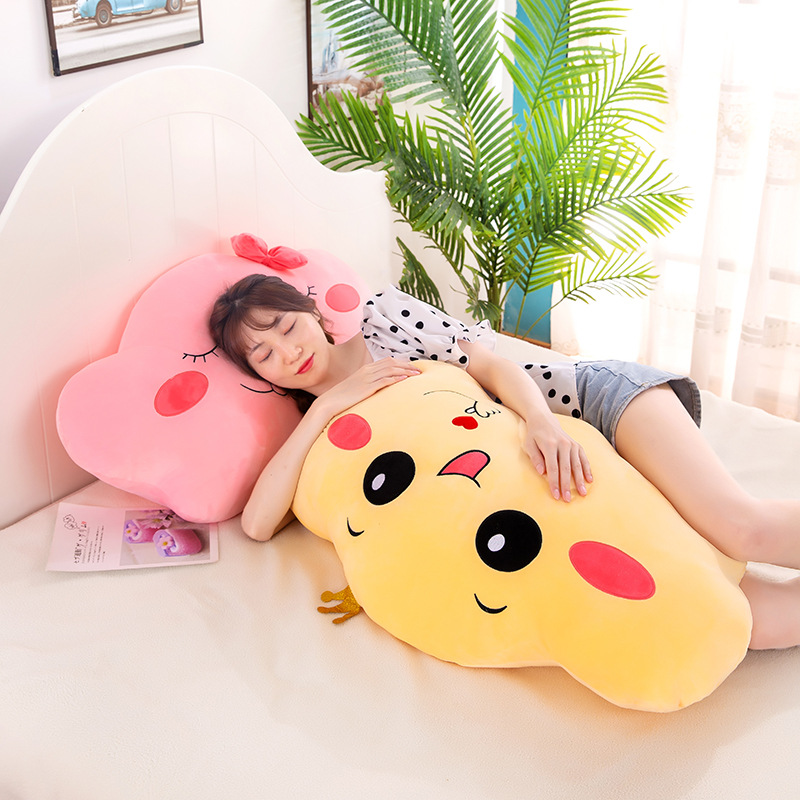 Factory Direct Supply Cartoon Cloud Pillow White Cloud Large Backrest Plush Toy Cute Girl Bed Cushion for Leaning on Clip