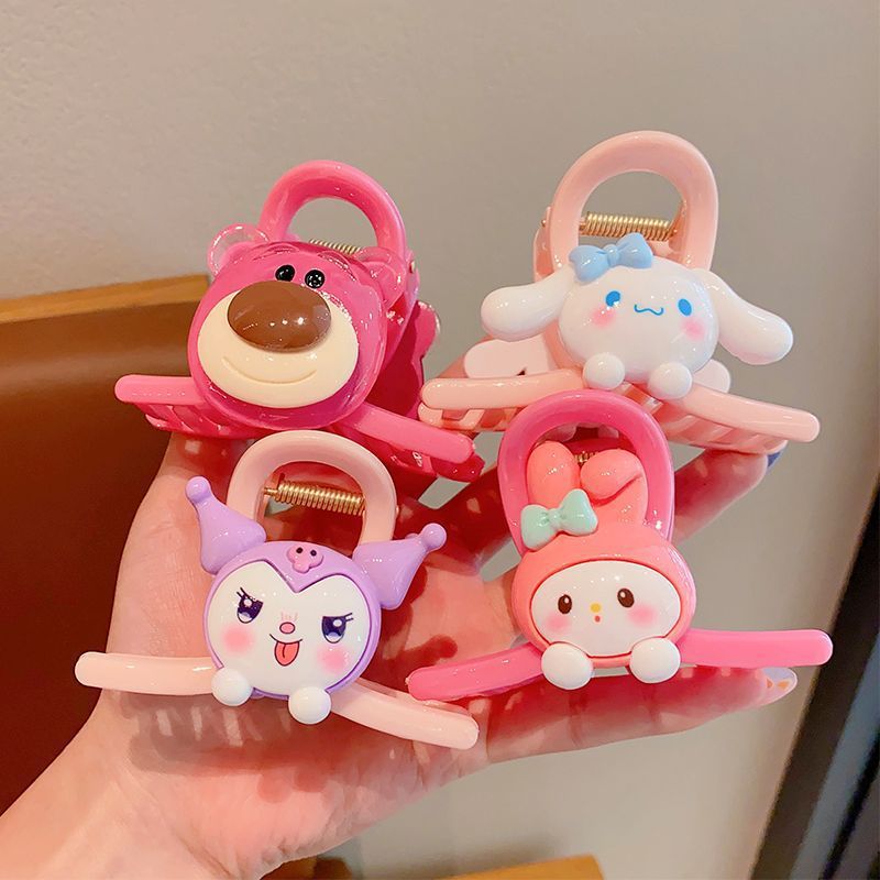 Children's Grip Strawberry Bear Hair Claw Cinnamoroll Babycinnamoroll Melody Hot-Selling Back Head Good-looking Barrettes Girl's Hairpin