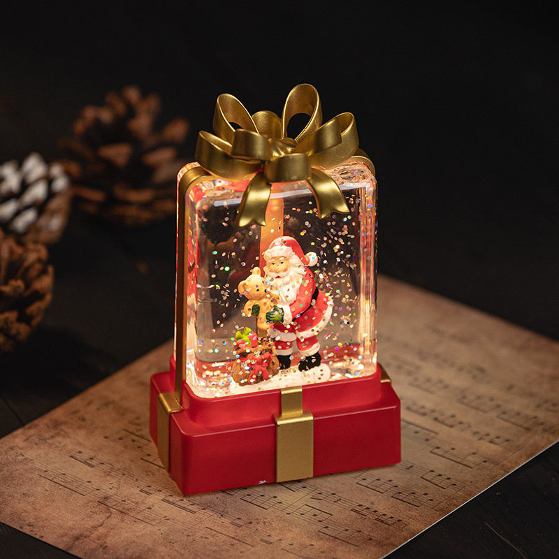 Christmas Birthday Gift Decorations Crystal Lamp Decoration New Ornament Storm Lantern Elderly Small Night Lamp Scene Layout