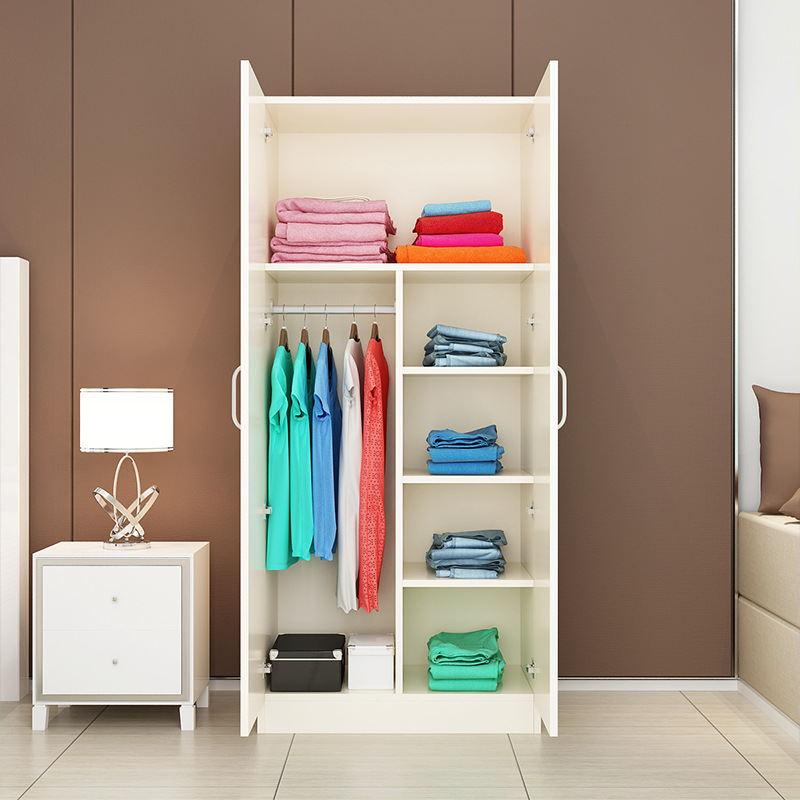 厂家批发衣柜家用卧室组装实木衣柜出租房用儿童单门衣柜现代简约