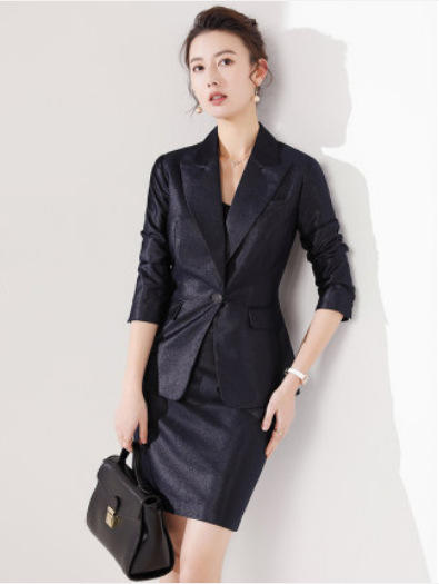 艾尚臣职业装西装裙子套装两件套洋气时尚西服工作服时髦气质工装