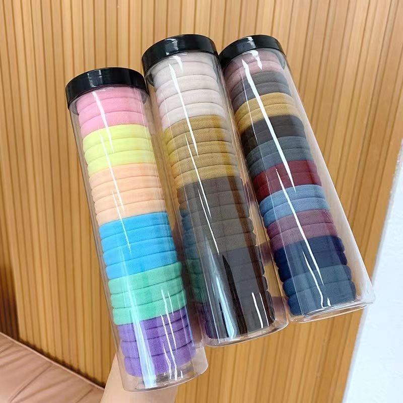 New 20 Pieces Canned Seamless Hairband Super Large Elasticity Does Not Hurt Hair Simple Headband Balls Hair Tie Towel Ring