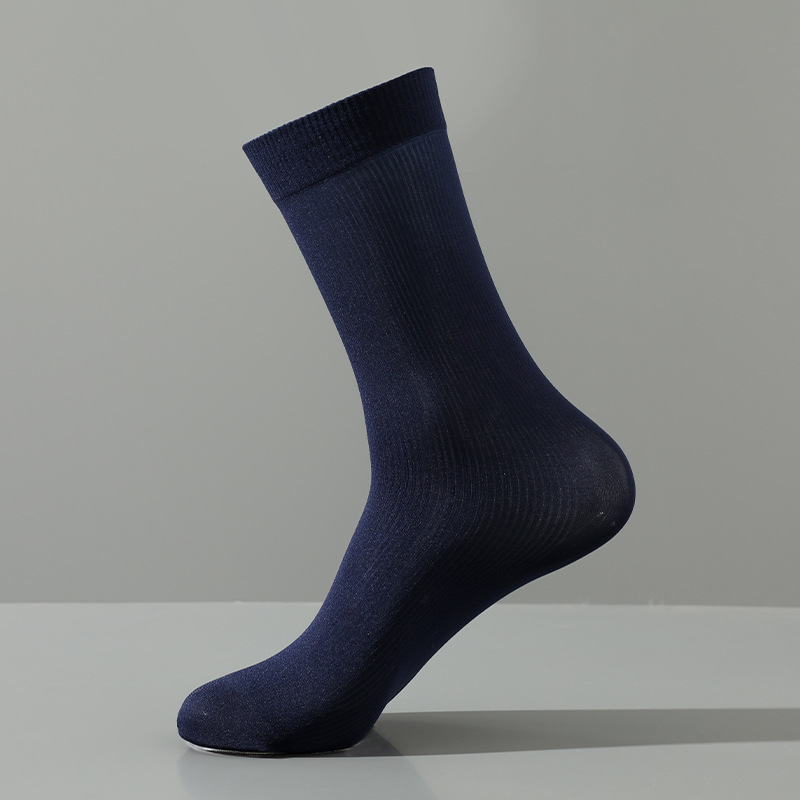 Atomic Bomb Men's Business Socks Ice Silk Socks Men's Spring and Summer Thin Mid-Calf Length and Breathable Short Stockings Ultra-Thin Men's Socks