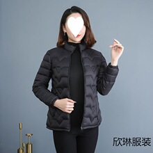 妈妈轻小棉衣短款羽绒棉服冬装外套中老女装大码修身小棉袄