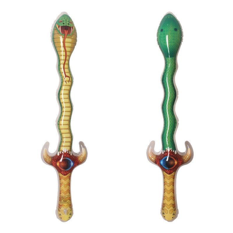 现货批发充气蛇形剑刀剑仿真模型pvc武器道具儿童充气玩具剑