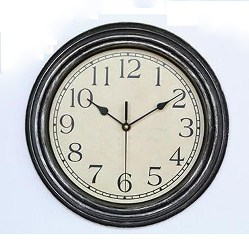 12寸欧式仿古怀旧复古擦纹挂钟定制钟盘logl