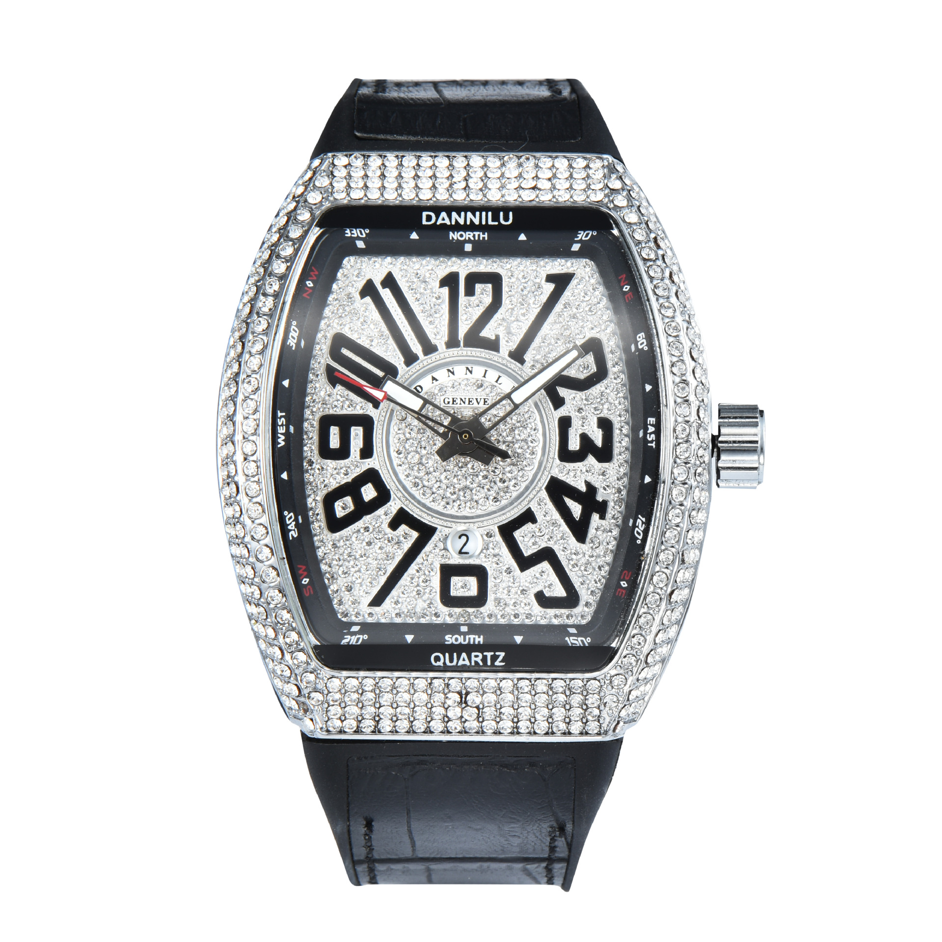 fm满钻手表女中性风男款大表盘个性潮流新款直播爆款一件代发工厂