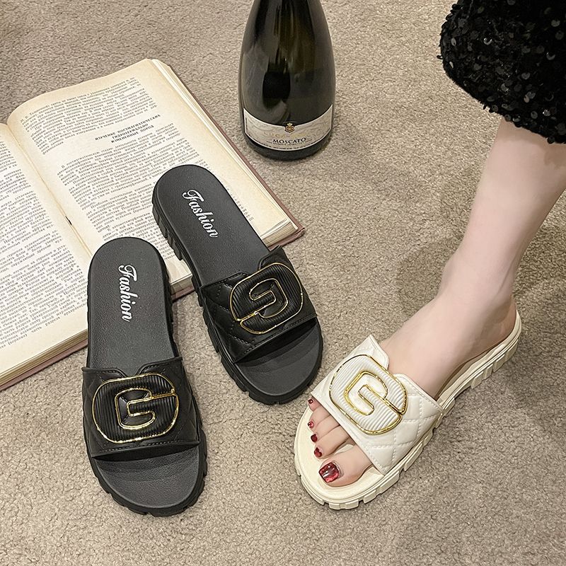 2023 New Slippers Women's Outer Fashion Women's Slippers Summer Internet Hot Sandals Ins Trendy Korean Style Thickened