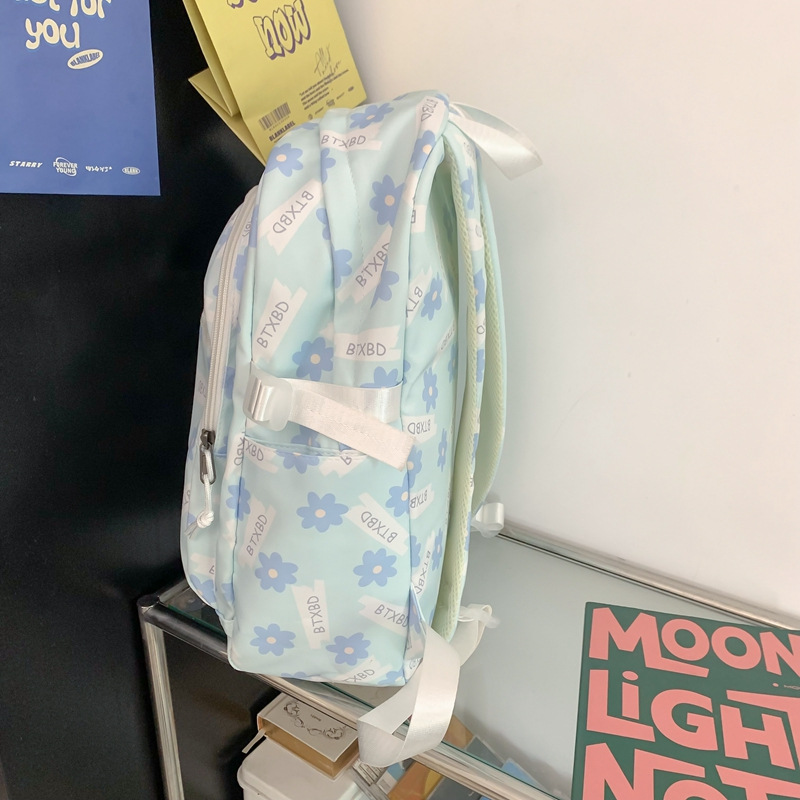 Schoolbag Female Junior High School Student Korean Style Fresh Cute Graffiti Large Capacity High School Student Backpack Ins College Students' Backpack