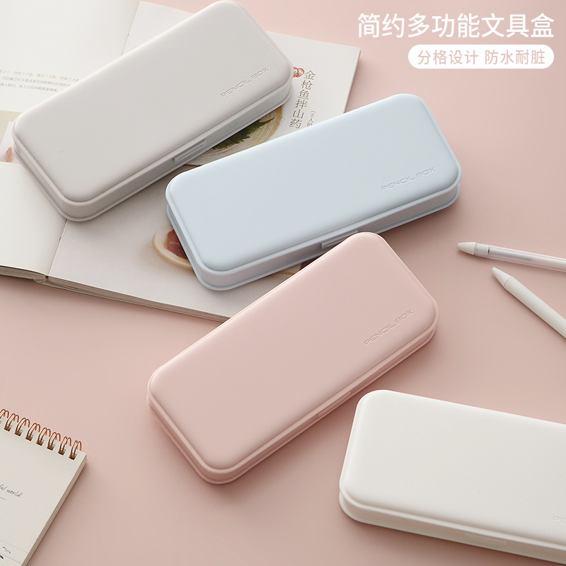 Stationery Box Student Pencil Case Learning Tableware Storage Organizing Creative Simple Pencil Case Printing Logo Pencil Case Wholesale