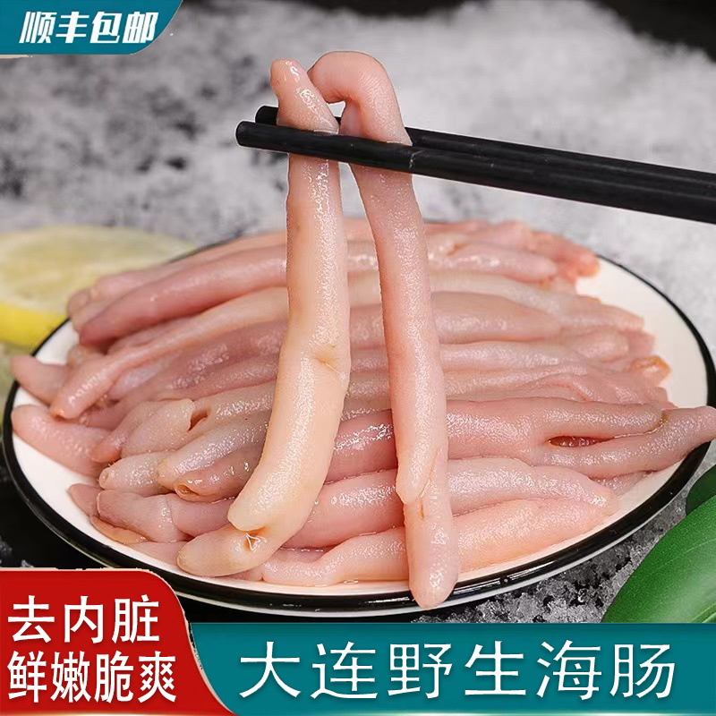 大连特产野生海肠子皮鲜活海沙虫冷冻海肠皮海鲜顺丰包邮一件代发
