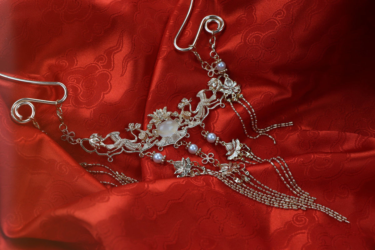 璎珞项圈汉服配饰宫廷圈古风发饰流苏珍珠点翠项链女古装头饰