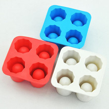 正方形4个冰杯冰格 夏季DIY制冰造型冰模可食用冰格厂家批发