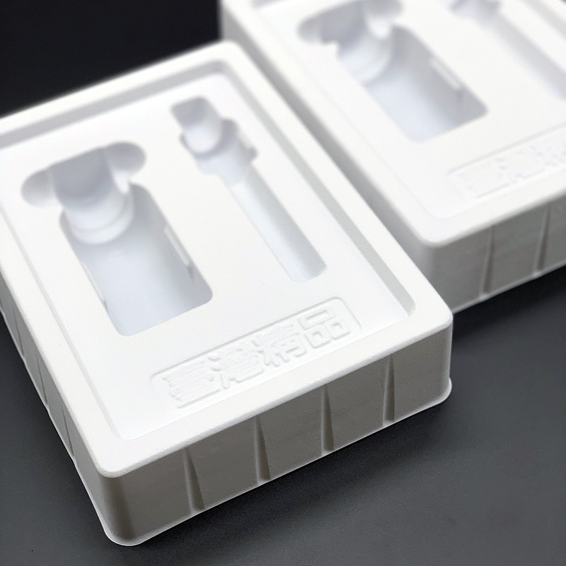 吸塑泡壳 白色不透明pvc植绒吸塑托盘 化妆品日用品礼品托盘定做