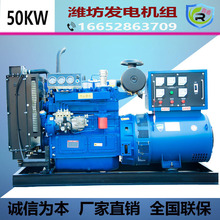 50KW低噪音全自动发电机组 开架式无刷50千瓦 三相380V柴油发电机