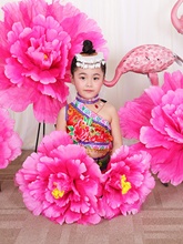六一幼儿园儿童节牡丹舞蹈道具舞台花束广场舞手拿花跳舞表演演出